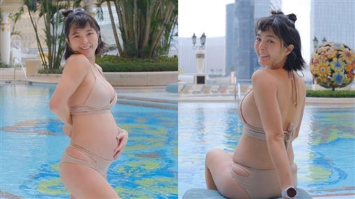 6個月巨大孕肚現形　女星曬超辣比基尼照