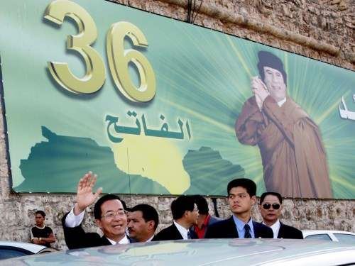 前總統陳水扁於2006年5月展開「迷航外交」，破天荒過境利比亞。（圖／翻攝自總統府網站）