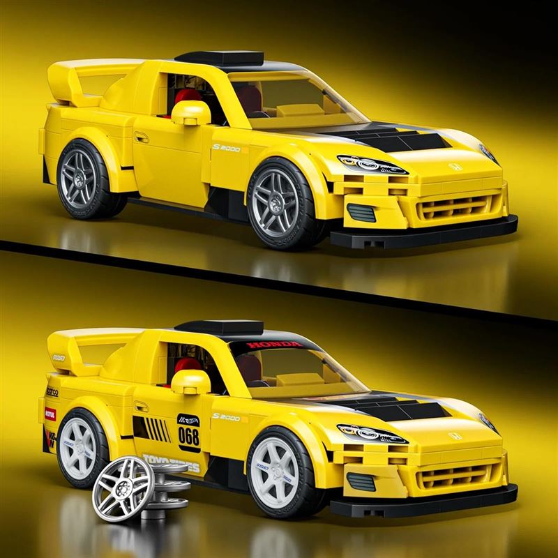 Honda S2000長車頭、短車尾的敞篷比例完整呈現。（圖／翻攝Mattel Brick Shop網站）