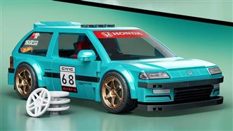 Honda Civic EF積木車。（圖／翻攝Mattel Brick Shop網站）