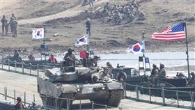 韓美每年舉行年度軍演。（圖／美聯社／達志影像）