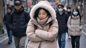 寒流，冬天，冷氣團，冷（示意圖／AI生成）