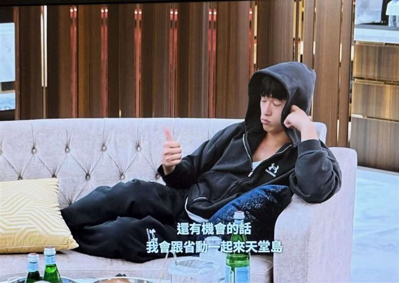 宋承一（如圖）與崔美娜秀配對成功來到天堂島，卻坦言壓力太大想逃回地獄。（圖／翻攝自Netflix）