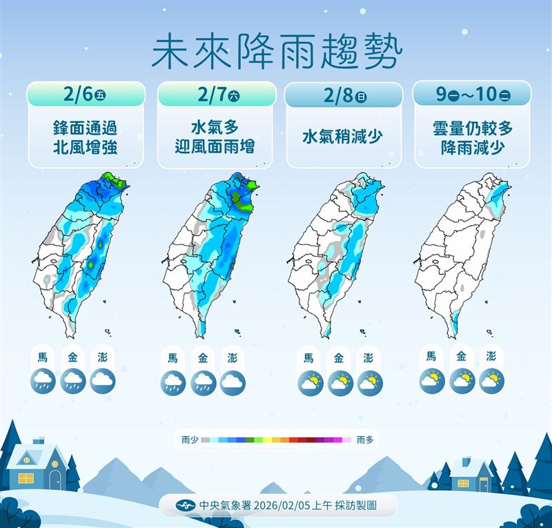 未來降雨趨勢。（圖／氣象署提供）