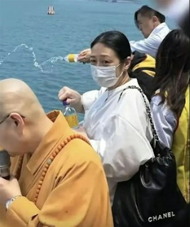 「華嫂」朱麗倩近日罕見曝光。（圖／翻攝自微博）