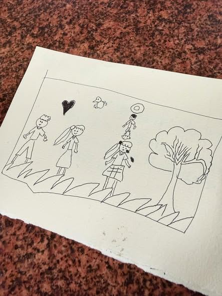 黃詠淇曬出弟弟黃人龍女兒的畫。（圖／翻攝自黃詠淇臉書）