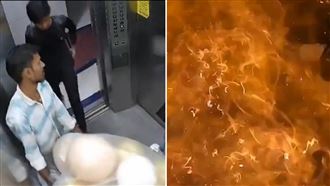 外送員帶氣球進電梯 下秒瞬爆3人被火吞噬