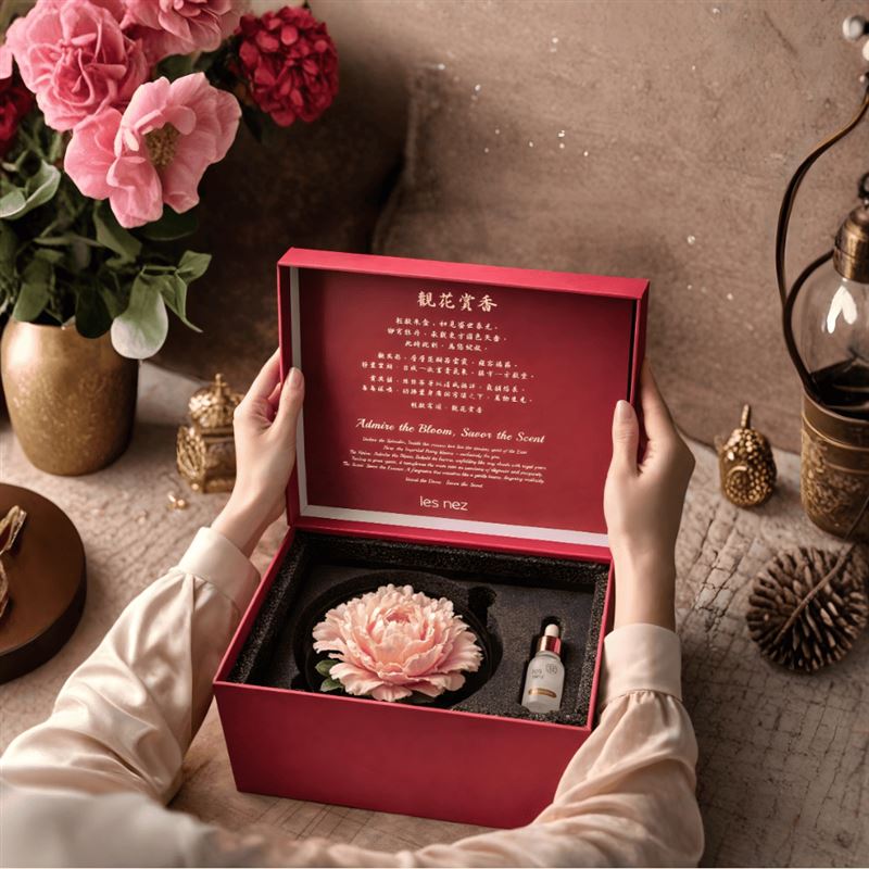 御穹牡丹香盅禮盒共五色。（圖／品牌業者提供）