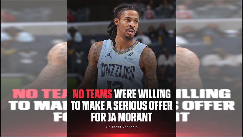 交易大限結束莫蘭特（Ja Morant） 續留灰熊。（圖／翻攝自X平台 @espn）
