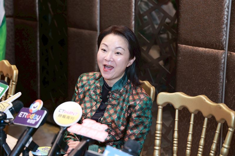 夏禕出席餐會受訪。（圖／記者鄭孟晃攝影）