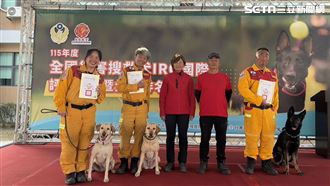 全國搜救犬同台較量！台中搜救犬斬獲佳績