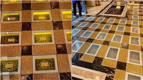 澳門英皇娛樂酒店大廳的黃金被賣掉了。（圖／取自微博）