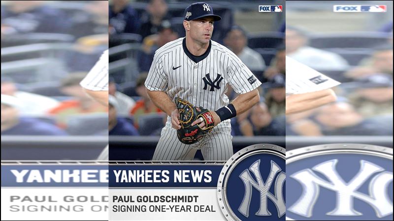 葛舒密特（Paul Goldschmidt）一年約重返洋基。（圖／翻攝自X平台 @MLBONFOX）