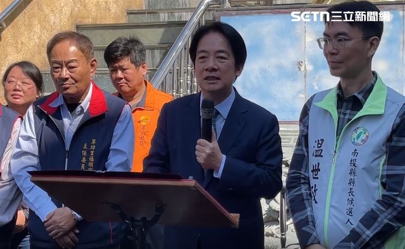 賴清德前往南投市軍功里福順宮參香（圖／翻攝畫面）