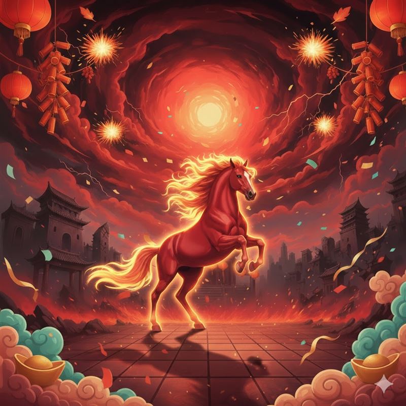 2026年正逢「赤馬紅羊劫」。（示意圖／AI生成）