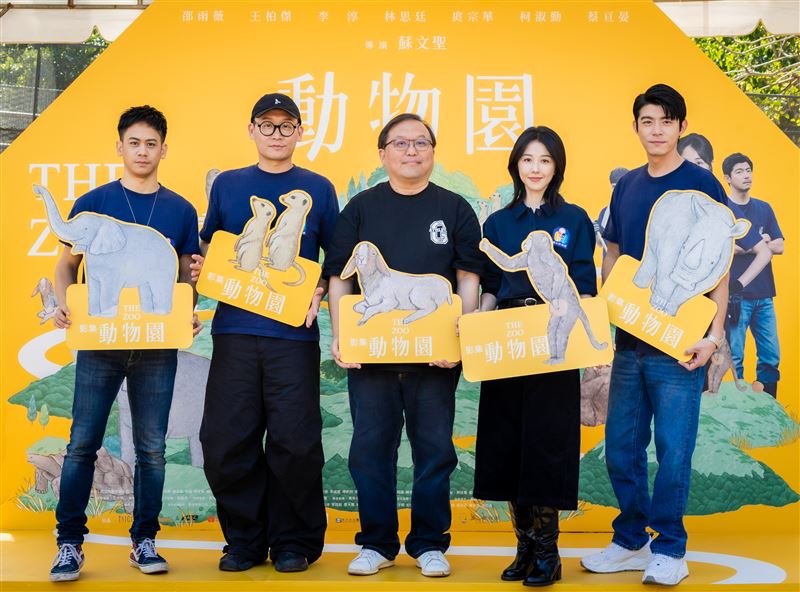 左起 李淳、導演蘇文聖、製作人唐在揚、邵雨薇、王柏傑 出席影集《動物園》VIP 專屬粉絲見面會。（圖／南瓜電影有限公司 提供）