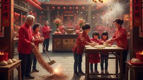 不只是吃飯！除夕夜「守歲」竟是為了幫父母「借時間」？馬年守歲添吉祥。（示意圖／AI生成）