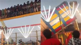 遊樂設施空中斷裂！警救人殉職驚悚影片曝