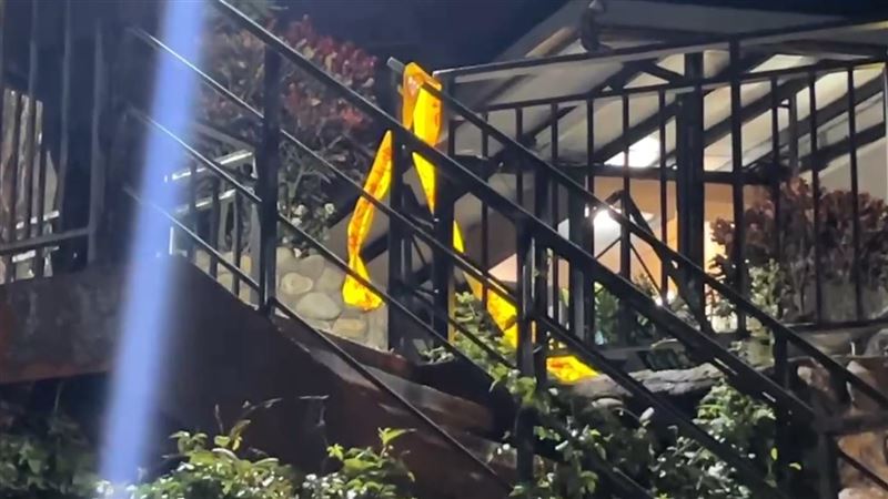 台北北投區行義路某溫泉湯屋，發生1男1女死亡命案。（圖／翻攝畫面）
