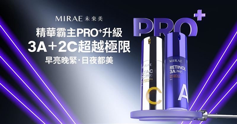 未來美早C晚A再進化！神級「3A2C煥膚系統」，把保養效率拉到最高規。（圖／品牌業者提供）