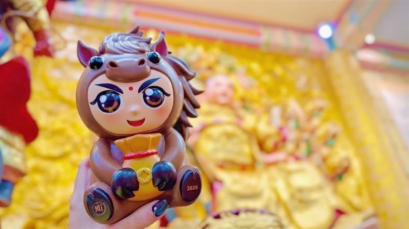 太子招財撲滿。（圖／桃園護國宮提供）