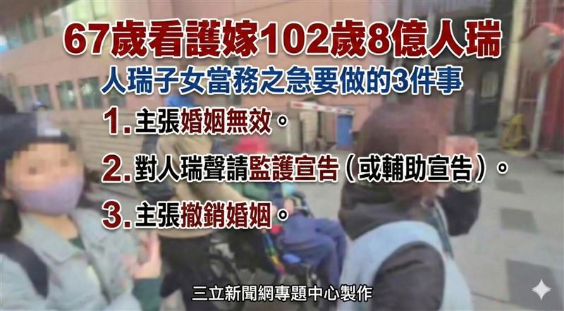 看護嫁8億人瑞成繼母！知名律師顏瑞成分析：看護恐非真愛、可能觸及刑法3大罪，還害到戶政人員。（圖／AI製作）
