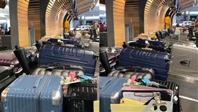 桃園機場輸送帶卡關1小時。（圖／網友mouse90129授權提供）