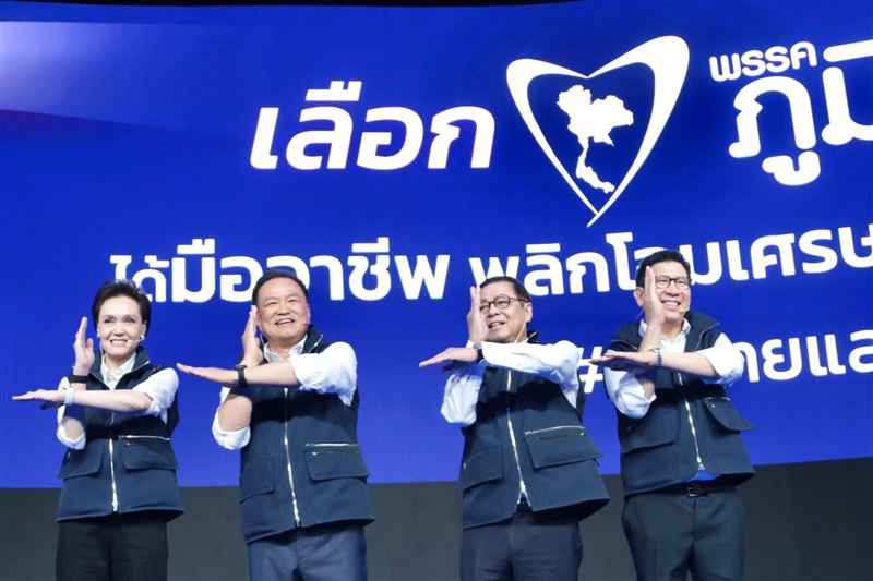 阿努廷幾乎可以確定將繼續留任總理，他領導的泰自豪席次預料將超過2023年、上一次選舉的兩倍。（圖／翻攝自X平台 @Skyboyz15）