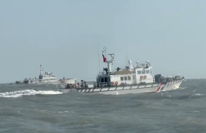 中國海警侵擾金門限制水域　海巡超前部署強勢驅離。（圖／海巡署）