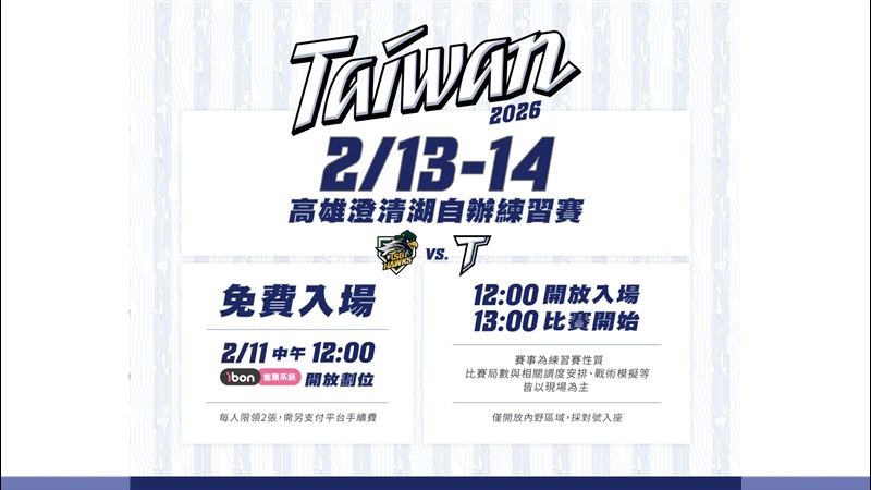 經典賽台灣隊2場練習賽開放球迷免費進場。（圖／中華職棒大聯盟提供）