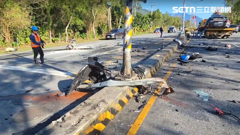 事故現場一片凌亂。（圖／翻攝畫面）