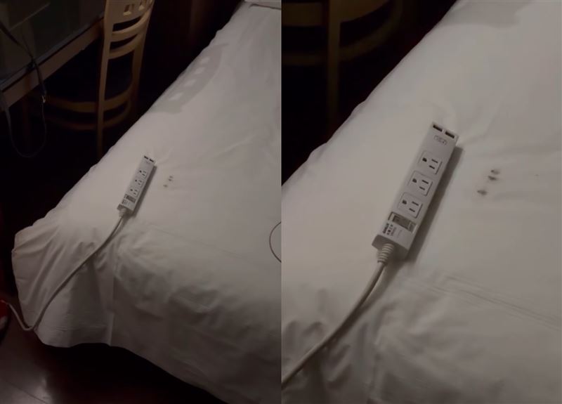 原PO去韓國自備延長線，結果剛插上就爆炸。（圖／網友shunshunzzzz授權提供）