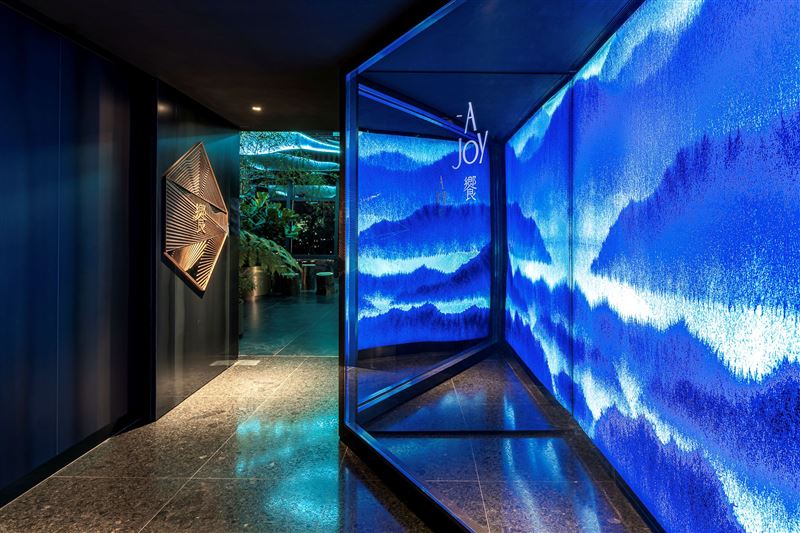 饗 A Joy梯廳意象。（圖／品牌業者提供）