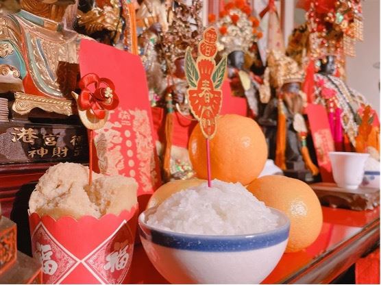 拜春飯。（圖／吳世鴻提供）