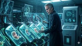 根據近期公開的數百萬份秘密檔案，艾普斯坦試圖將自己塑造成「科技造物主」，計畫招募國家安全局（NSA）等級的專家，將破解情報的密碼學技術應用於人類基因，以達成他創造「優等人類」的極端野心。（圖／GEMINI生成示意圖） 