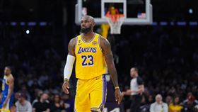 洛杉磯湖人詹姆斯（LeBron James）無緣NBA明星賽。（圖／美聯社／達志影像）