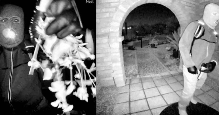 FBI釋蒙面男持槍遮鏡頭的監視器畫面。（圖／翻攝自X@FBIDirectorKash）