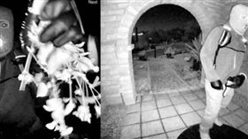 FBI釋蒙面男持槍遮鏡頭的監視器畫面。（圖／翻攝自X@FBIDirectorKash）
