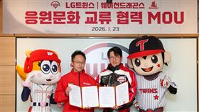味全龍和韓職LG TWINS簽署合作協議。（圖／味全龍球團提供） 