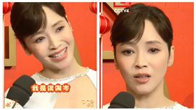 侯佩岑相當開心登上春晚。（圖／翻攝自中央廣播電視總台CCTV4官方抖音帳號） 