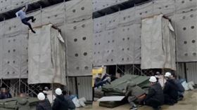 替身演員蘇德揚在拍攝《豆腐媽媽》時發生意外。（圖／翻攝自臉書／台北市電影戲劇業職業工會）