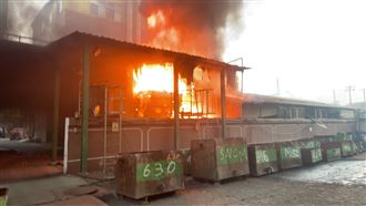 新／焚上櫃公司…內存氫氧化鈉儲槽、硫酸