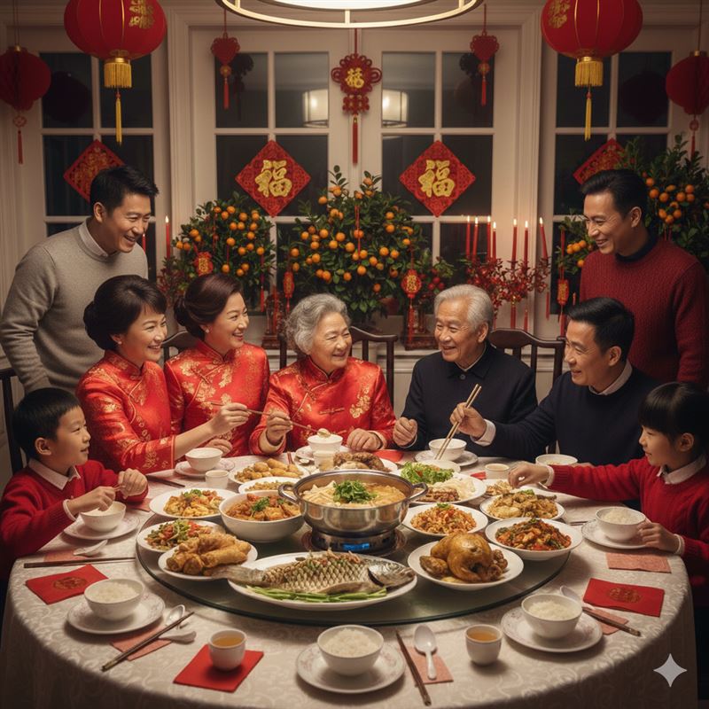 網友求助，過年圍爐家中成員政治傾向不同該怎麼辦？（圖／AI製圖）