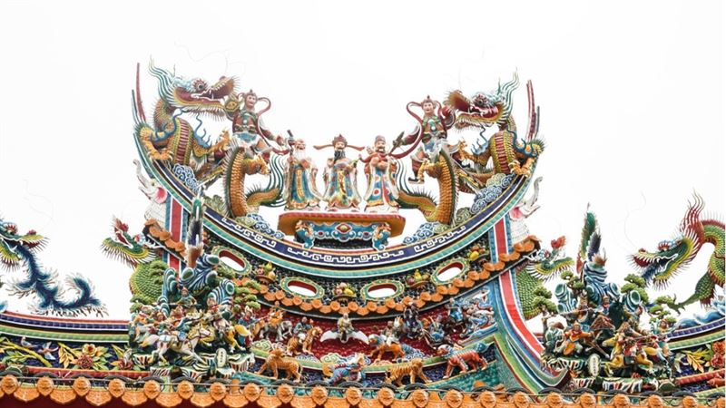 剪黏作品。（圖／翻攝自知本溫泉忠義堂粉絲專頁）