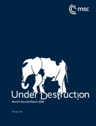 2026慕尼黑經濟論壇主視覺以「大象」為主體，在眼睛的部分畫上台灣地圖。（圖／翻攝自慕尼黑安全論壇官網）