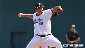 WBC台灣隊練習賽，先發投手胡智為。（圖／記者劉彥池攝影）