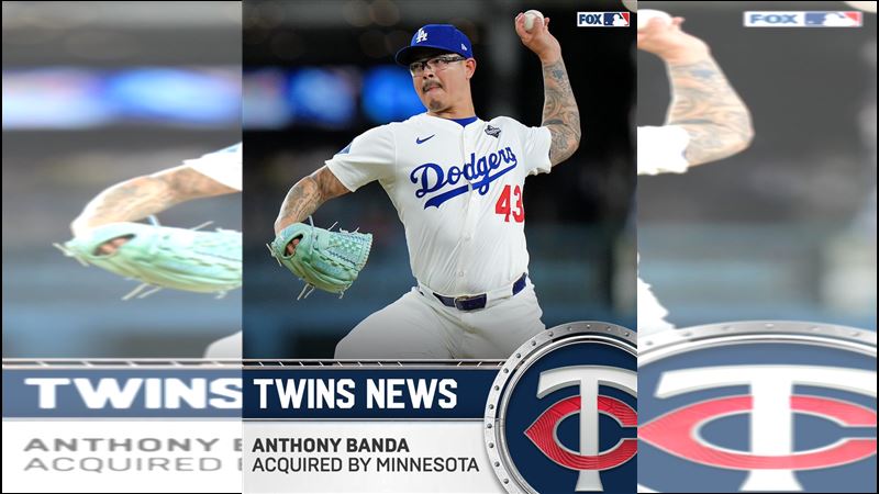 道奇把後援投手班達（Anthony Banda）交易到雙城。（圖／翻攝自X平台@MLBONFOX）