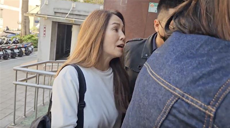 今天下午兩點多，高金素梅再次到北檢進行偵訊。（圖／翻攝畫面）