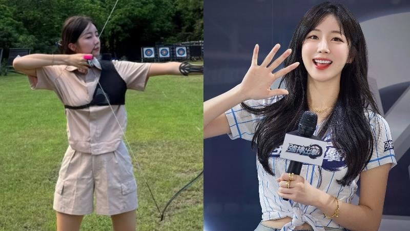 「最強外掛」脫應援服射箭!拉弓箭太傲人