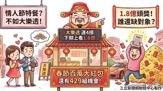 新／戀愛不如中獎！情人節大樂透飆1.8億